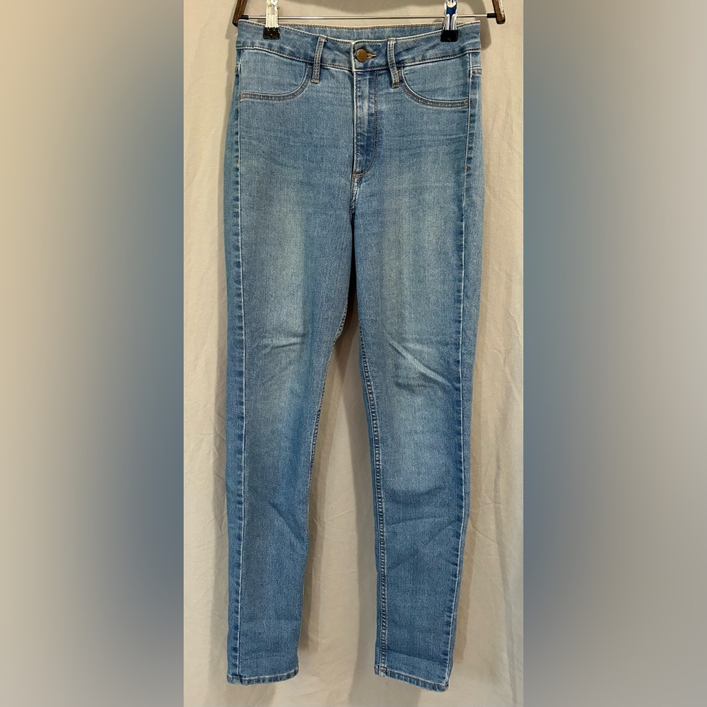 H&M Light Blue Skinny High Waist Ankle Jeans Size 27